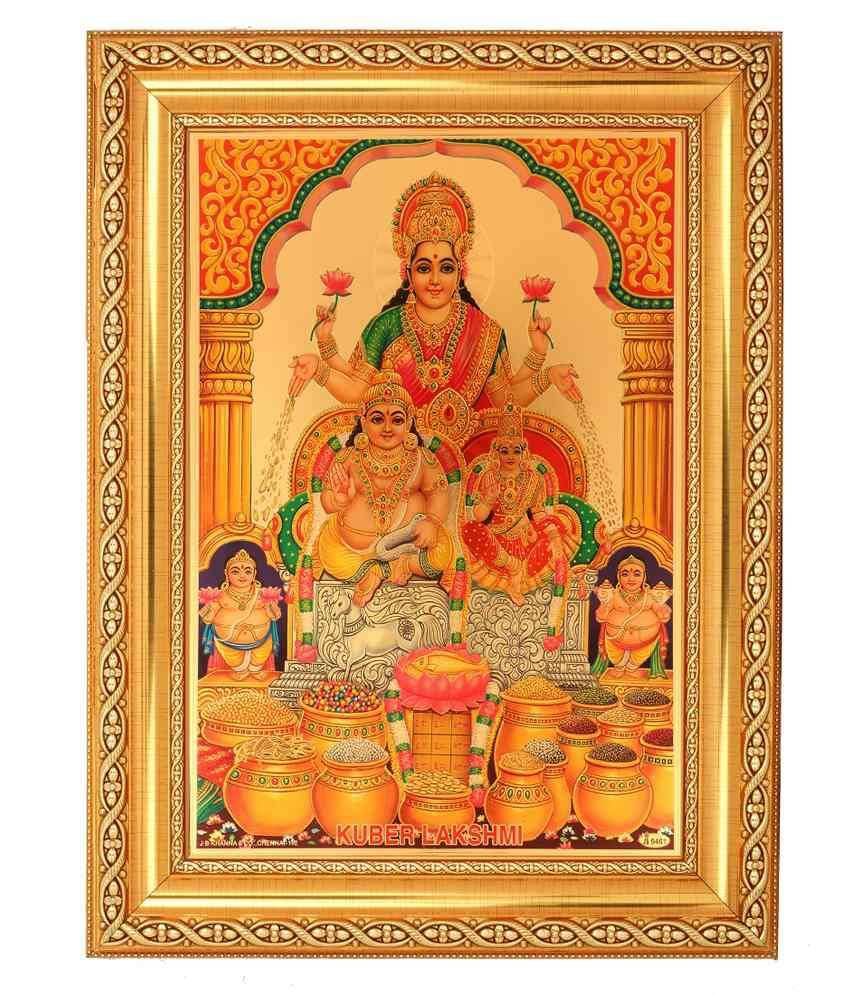     			SHRI SHAKTI Wood Laxmi Kuber Idol ( 16 cm )