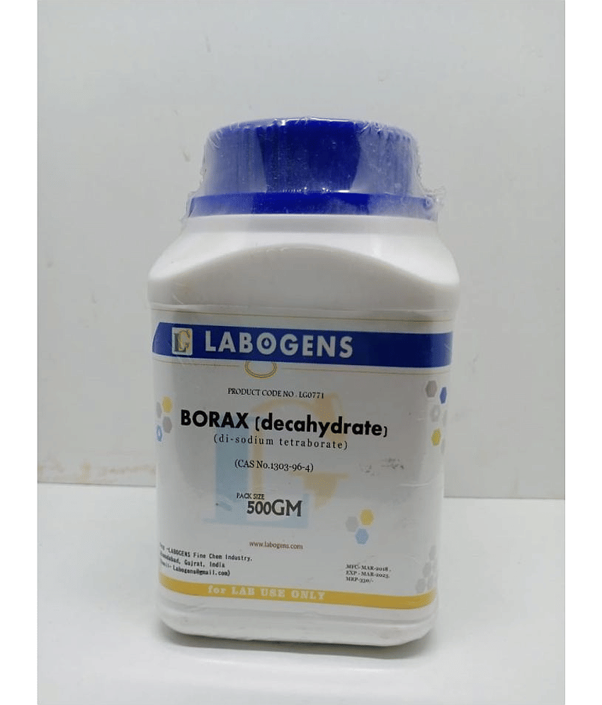 BORAX (decahydrate) (CAS NO.1303-96-4) 500 GM - Stationery | Buy online on ZillyBuy