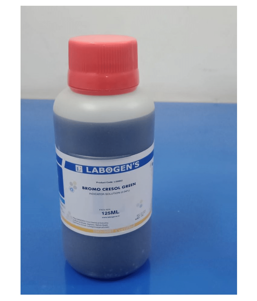     			BROMO CRESOL GREEN indicator solution (0.04%) 125 ML