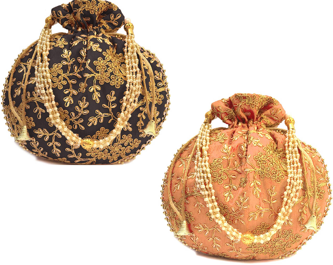     			Bulbul Multi Silk Potli