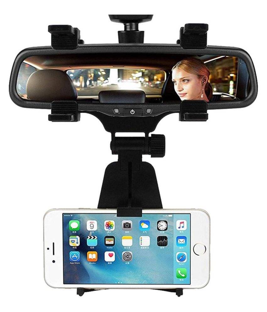     			AVYA MOBILE Car Mobile Holder Double Clamp for Dashboard & Windshield - Black