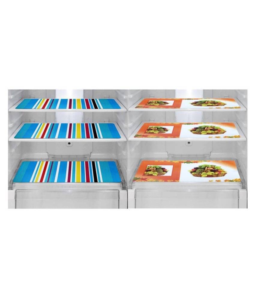 Revexo Set of 6 PVC Multi Fridge Mats Revexo Set of 6 PVC Multi Fridge Mats