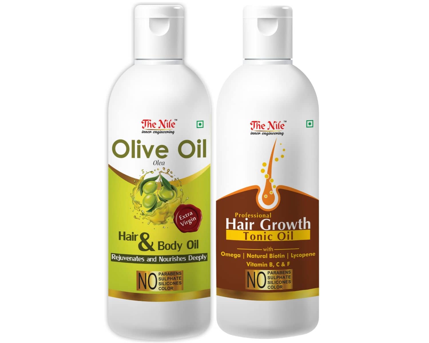 The Nile Olive Oil 150 ML +  Hair Tonic 200 ML Hair Oil 350 mL Pack of 2