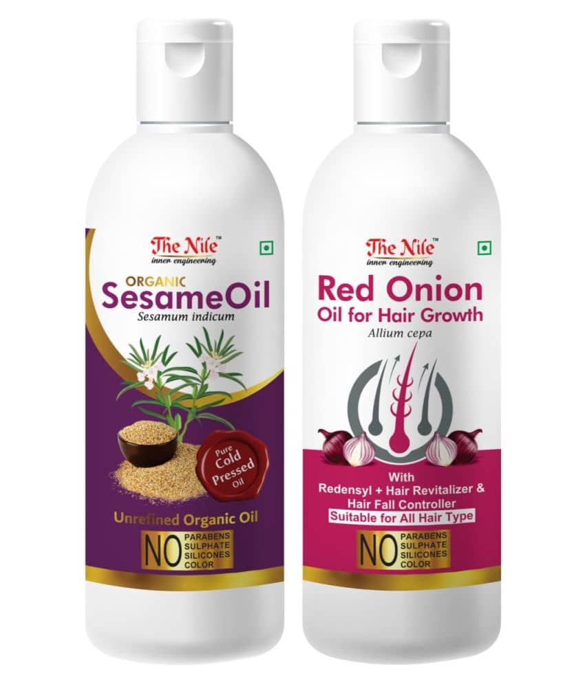 The Nile Sesame Oil 150 ML +  Onion  Oil 200 ML Hair Oil 350 mL Pack of 2