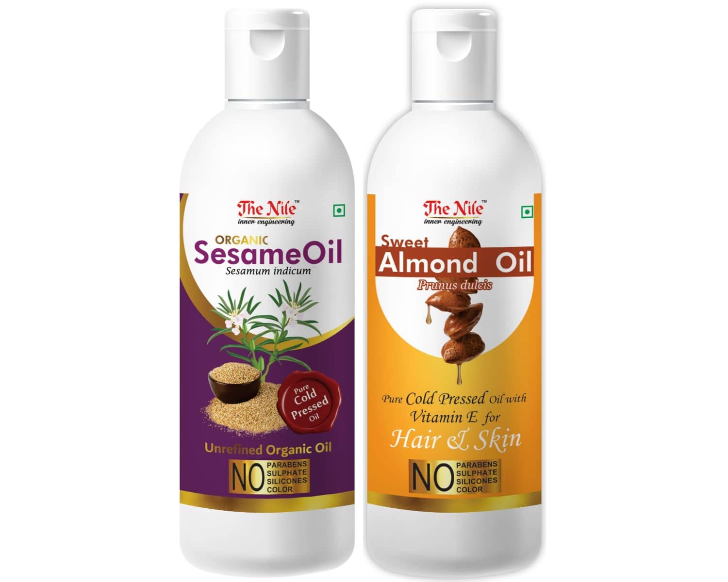 The Nile Sesame Oil 150 ML +  Almond  Oil 200 ML Hair Oil 350 mL Pack of 2