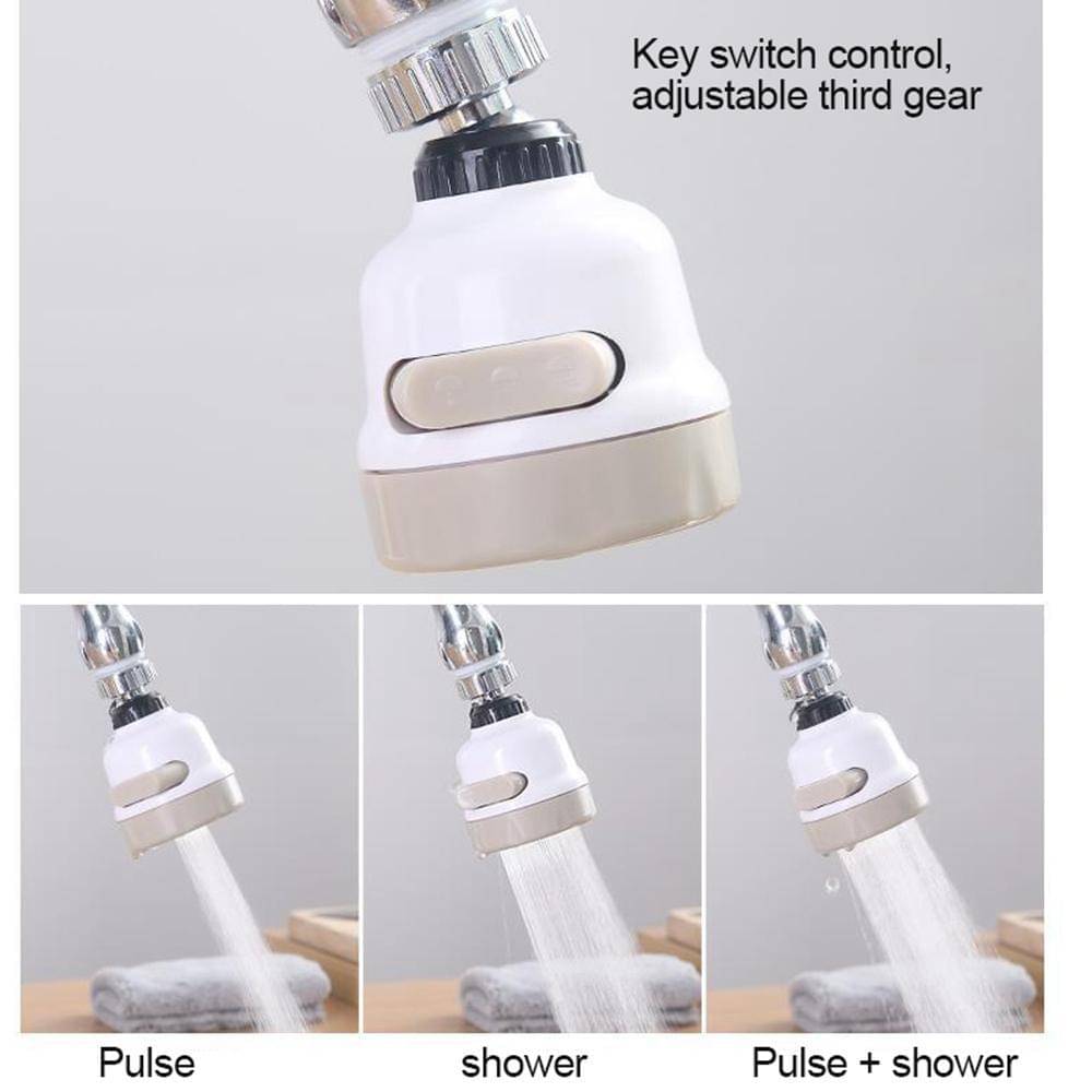     			Universal Splash Proof 3 Modes Water Saving Nozzle Faucet Filter for Kitchen Basin Tap
