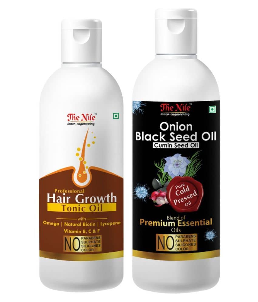 The Nile Hair Tonic 100 ML + Onion Black Seed 150   Ml Hair Oils 250 mL Pack of 2