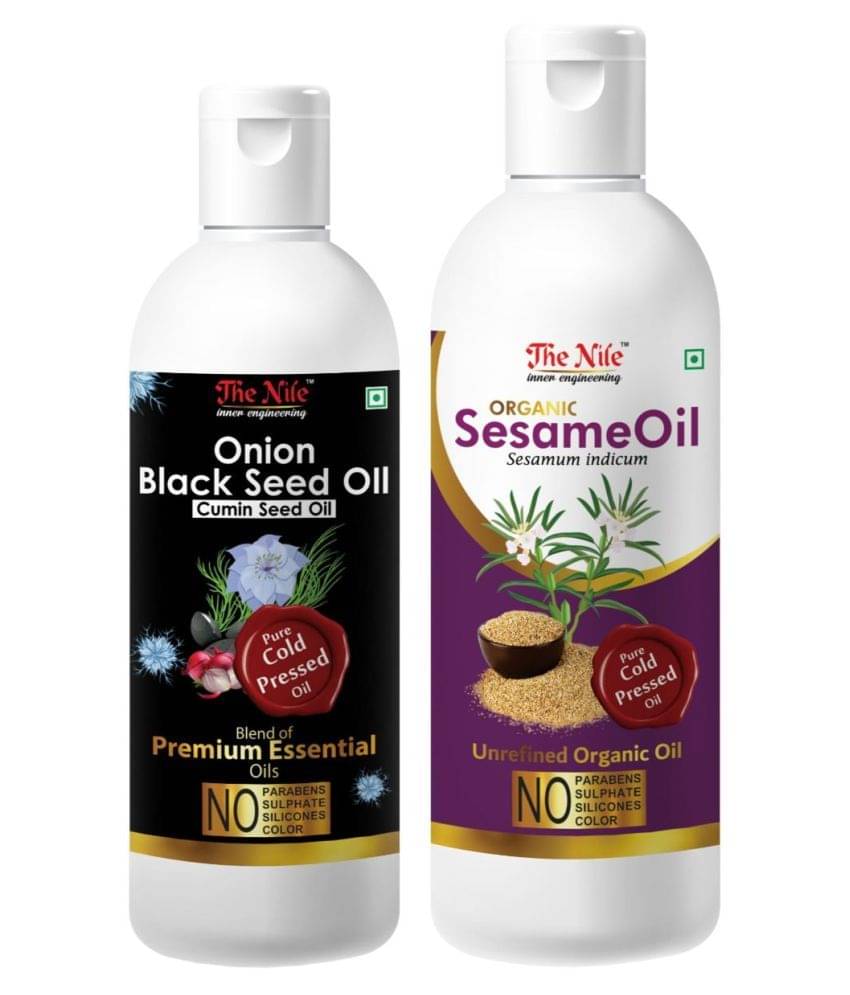 The Nile Onion Black Seed 100 ML & Sesame Oil 150 ML Hair Oils 250 mL Pack of 2 The Nile Onion Black Seed 100 ML & Sesame Oil 150 ML Hair Oils 250 mL Pack of 2
