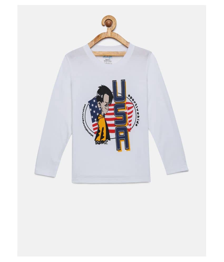 Dongli Pack of 1 Boys Cotton T-Shirt ( Multi Color )