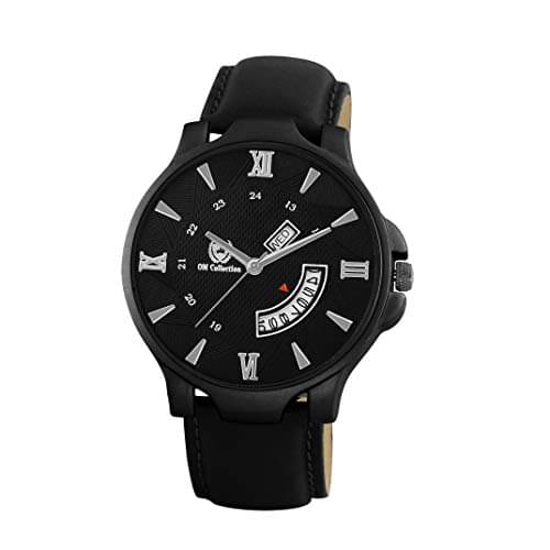     			Om Collection Blackddd Leather Analog Men's Watch
