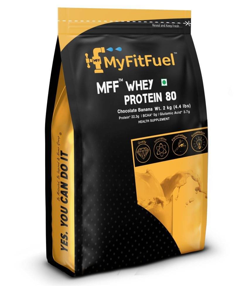 MyFitFuel MFF Whey Protein 80, 2 Kg, Chocolate Banana 2 kg Pack of 2 MyFitFuel MFF Whey Protein 80, 2 Kg, Chocolate Banana 2 kg Pack of 2