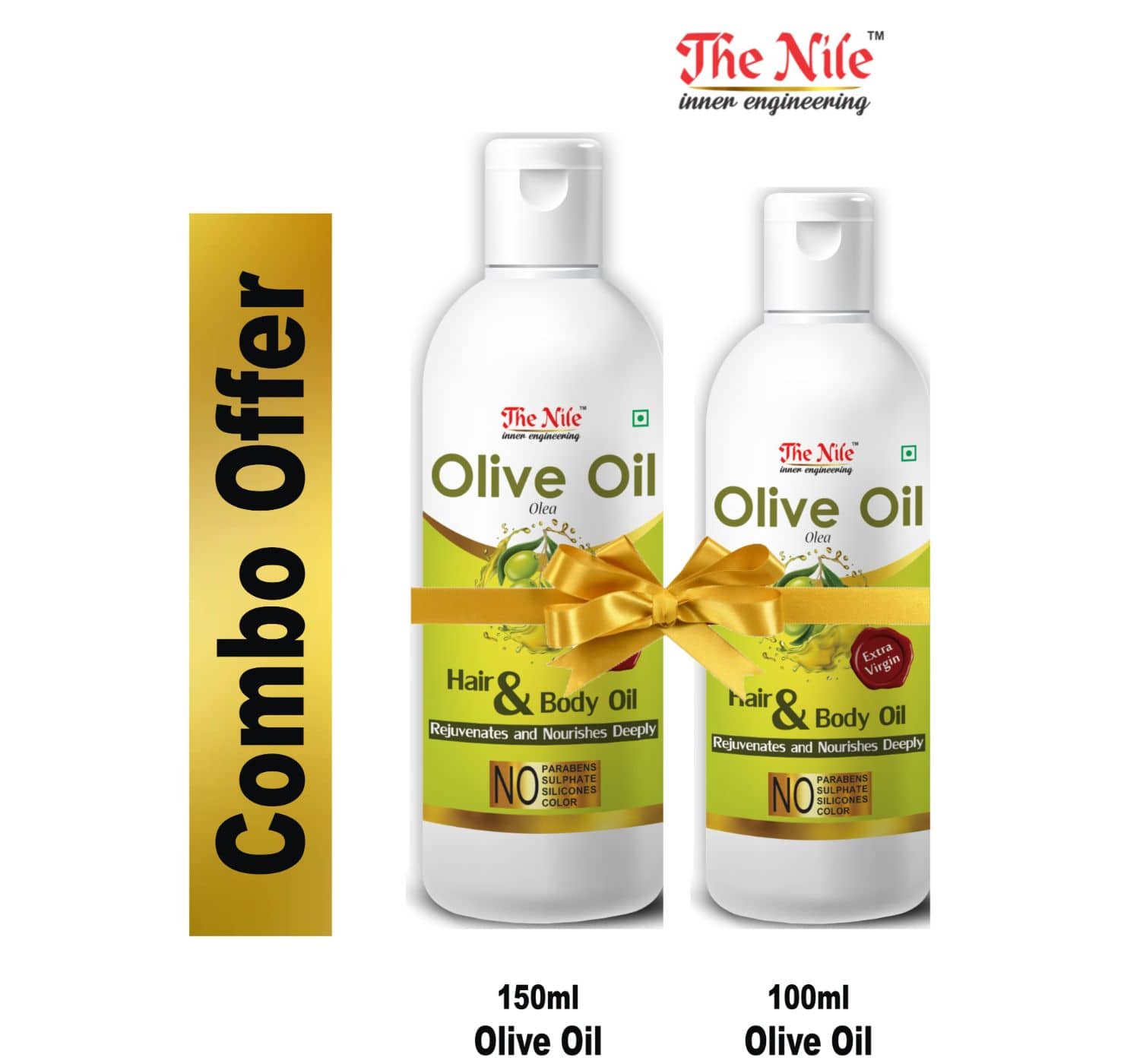 The Nile Olive Oil 150 ML + Olive Oil 100 ML 250 mL Pack of 2