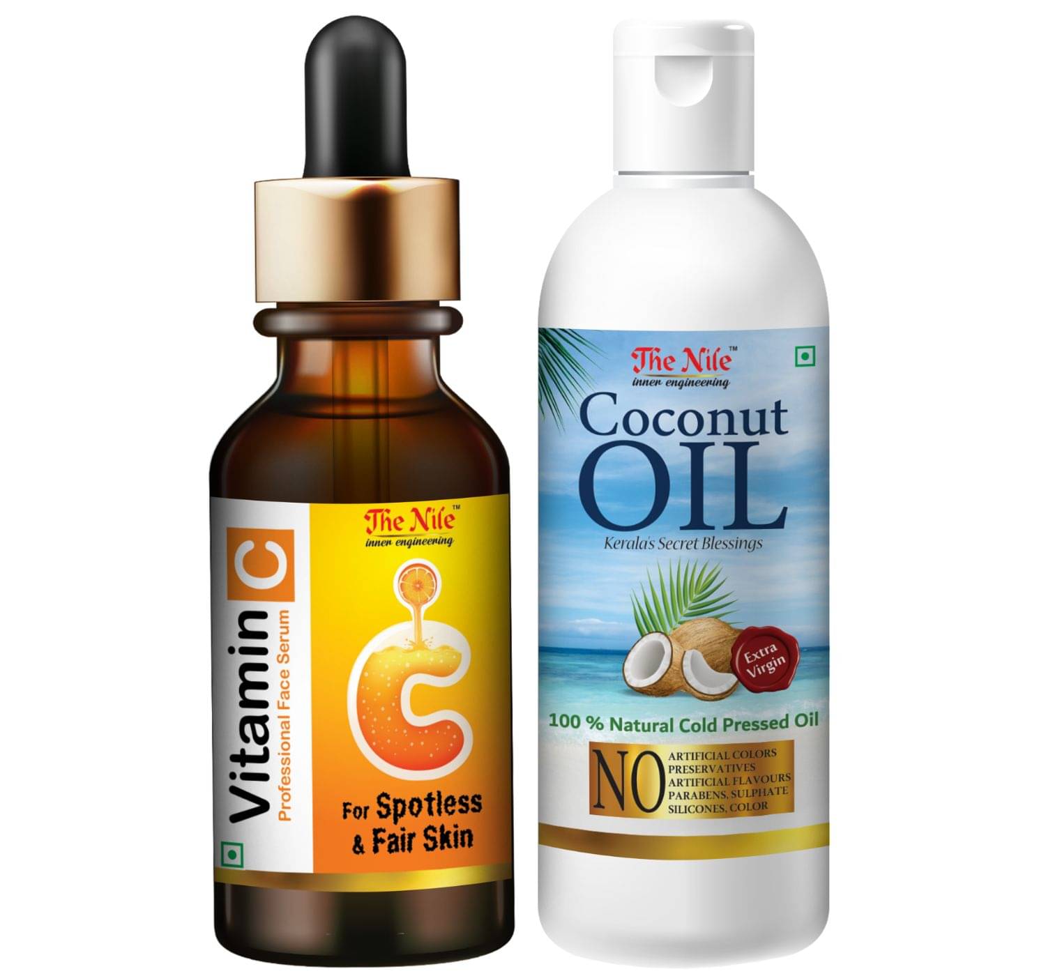     			The Nile Professional Vitamin C Face Serum + Coconut Oil 100 ML Face Serum 130 mL Pack of 2