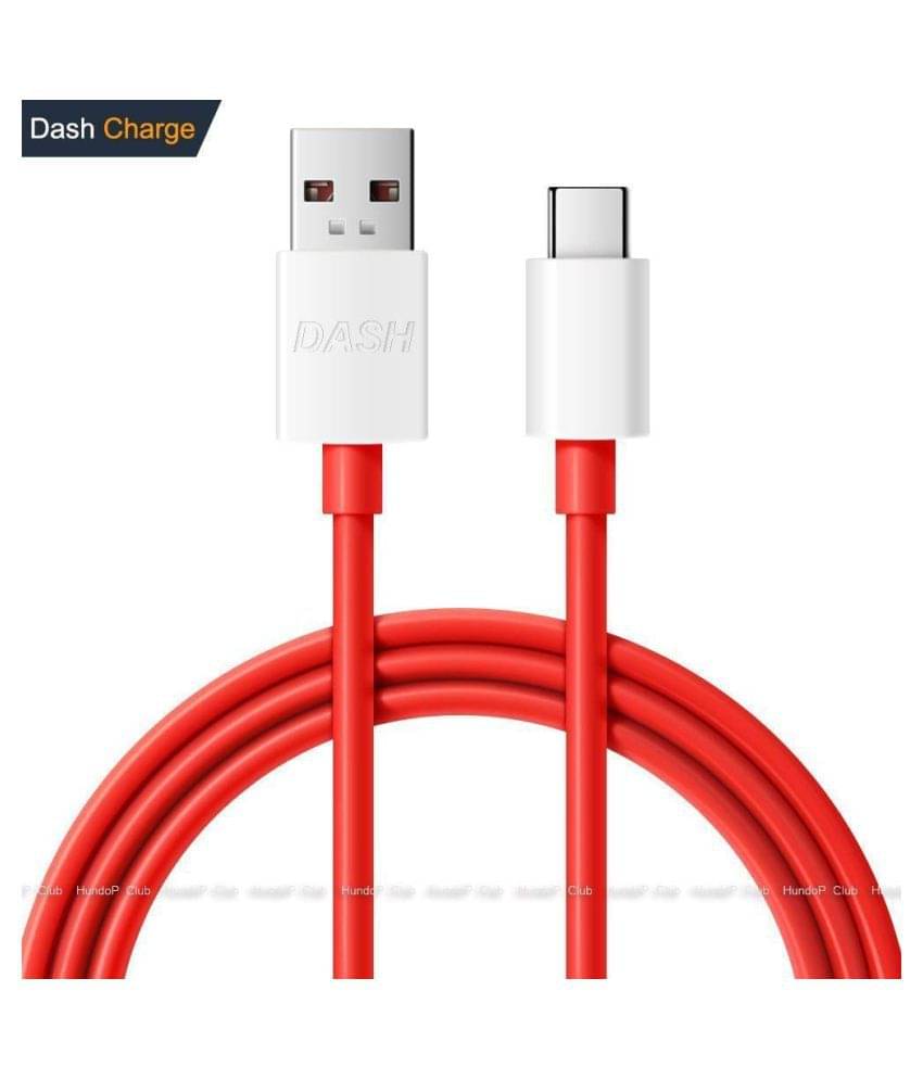     			AVYA MOBILE  VPOWER+ Round Data USB Type-C Fast Quick Charging Sync Cable Cord for Dash Charge OnePlus 6, 5, 3T, 3 1 m USB Type C Cable  (Compatible with All Smartphones, Tablets and MP3 player, Red & White)