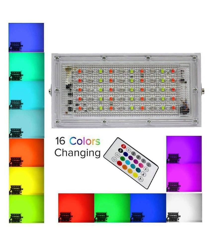    			CLEAR (Clear) 50 Watts IP 65 Flood Light RGB - Pack of 1