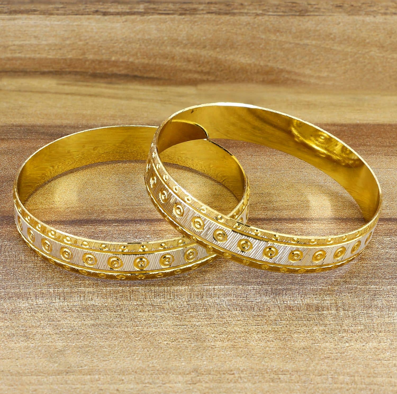 The Jewelbox Golden Bangle - Set of 2 - Bangles & Bracelets | Buy online on ZillyBuy