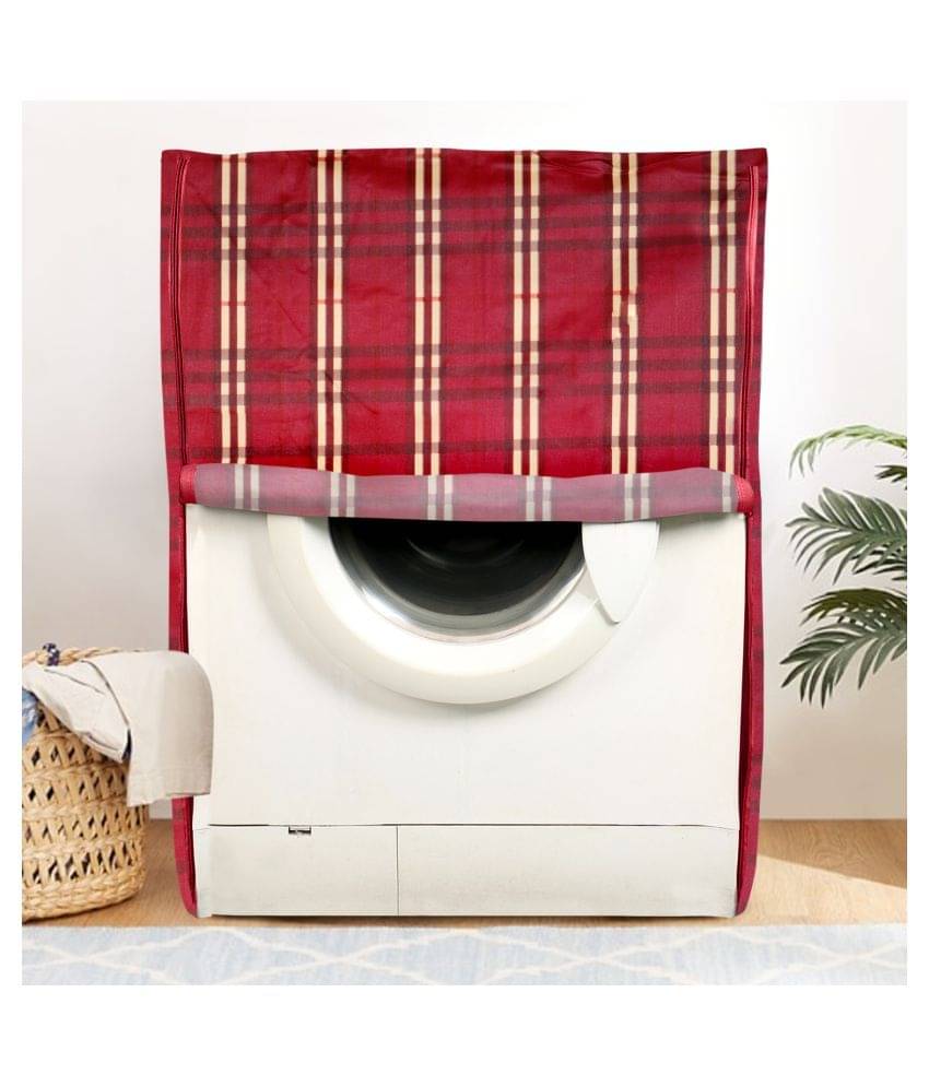     			E-Retailer Single PVC Maroon Washing Machine Cover for Universal Front Load