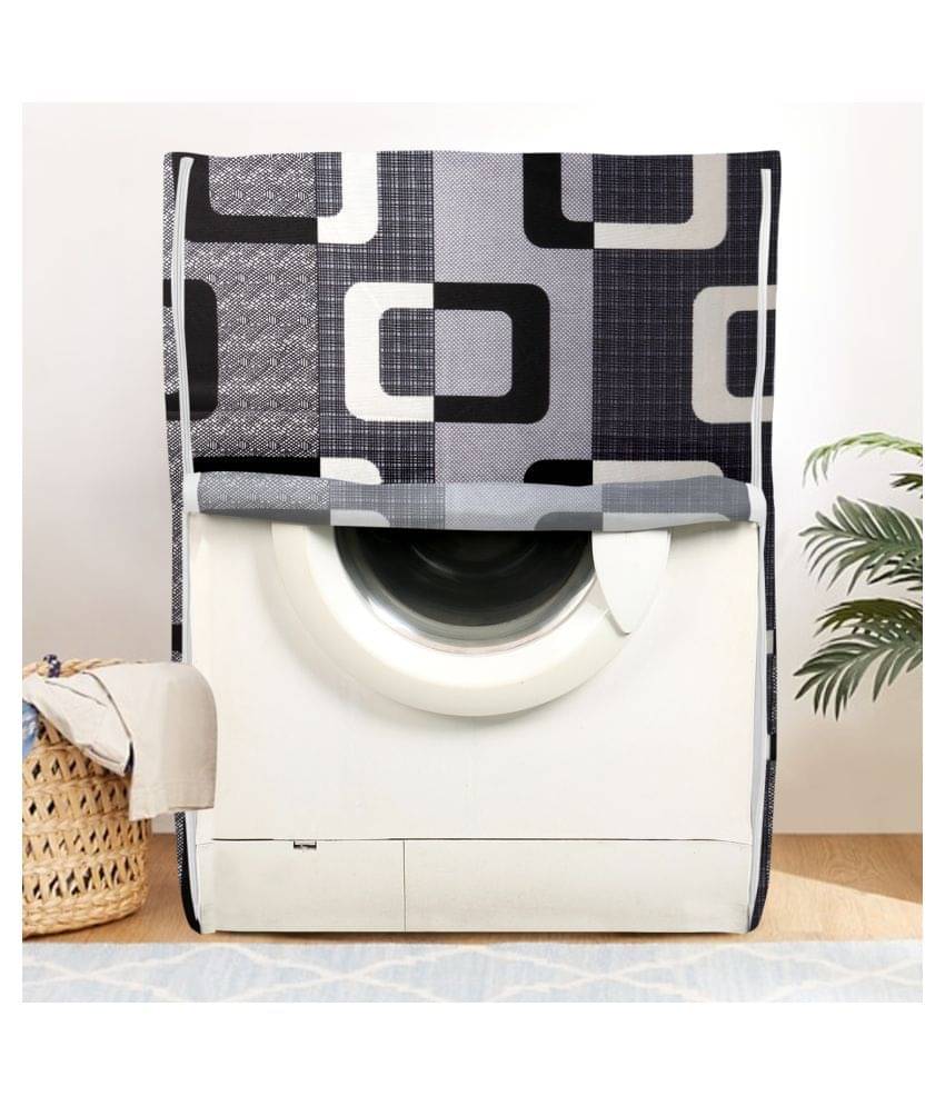 E-Retailer Single Polyester Black Washing Machine Cover for Universal Front Load E-Retailer Single Polyester Black Washing Machine Cover for Universal Front Load