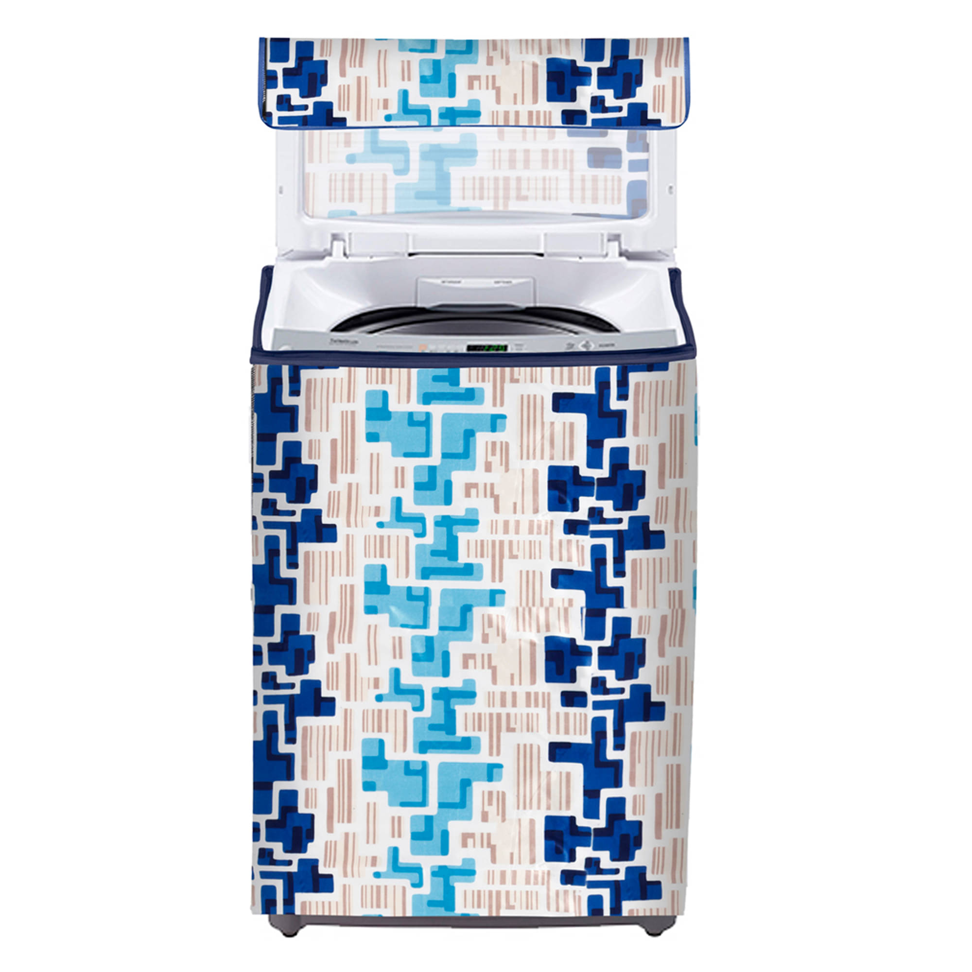 E-Retailer Single Polyester Blue Washing Machine Cover for Universal Top Load E-Retailer Single Polyester Blue Washing Machine Cover for Universal Top Load