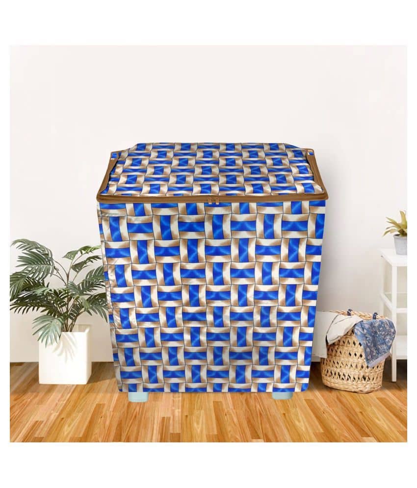 E-Retailer Single Polyester Blue Washing Machine Cover for Universal Semi-Automatic