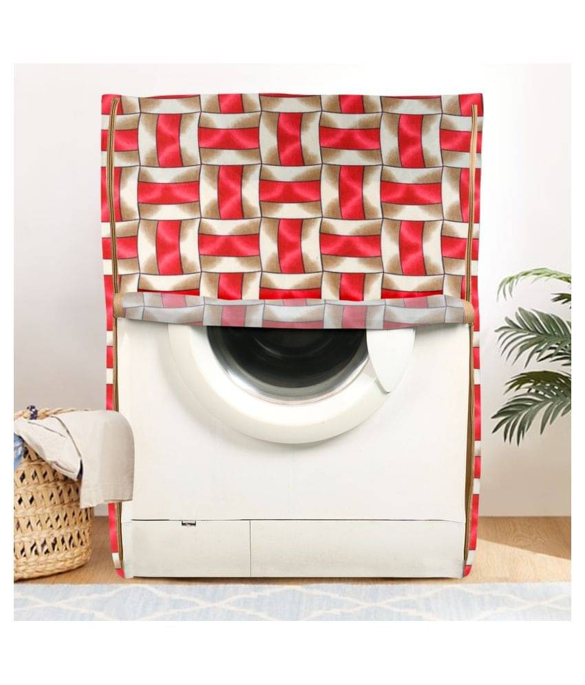 E-Retailer Single Polyester Red Washing Machine Cover for Universal Front Load E-Retailer Single Polyester Red Washing Machine Cover for Universal Front Load
