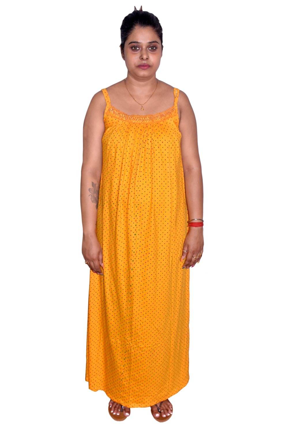     			PIYALI'S CREATION WOMEN'S Cotton Nighty & Night Gowns - Yellow