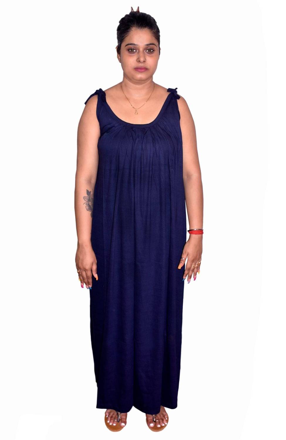    			PIYALI'S CREATION WOMEN'S Cotton Nighty & Night Gowns - Blue