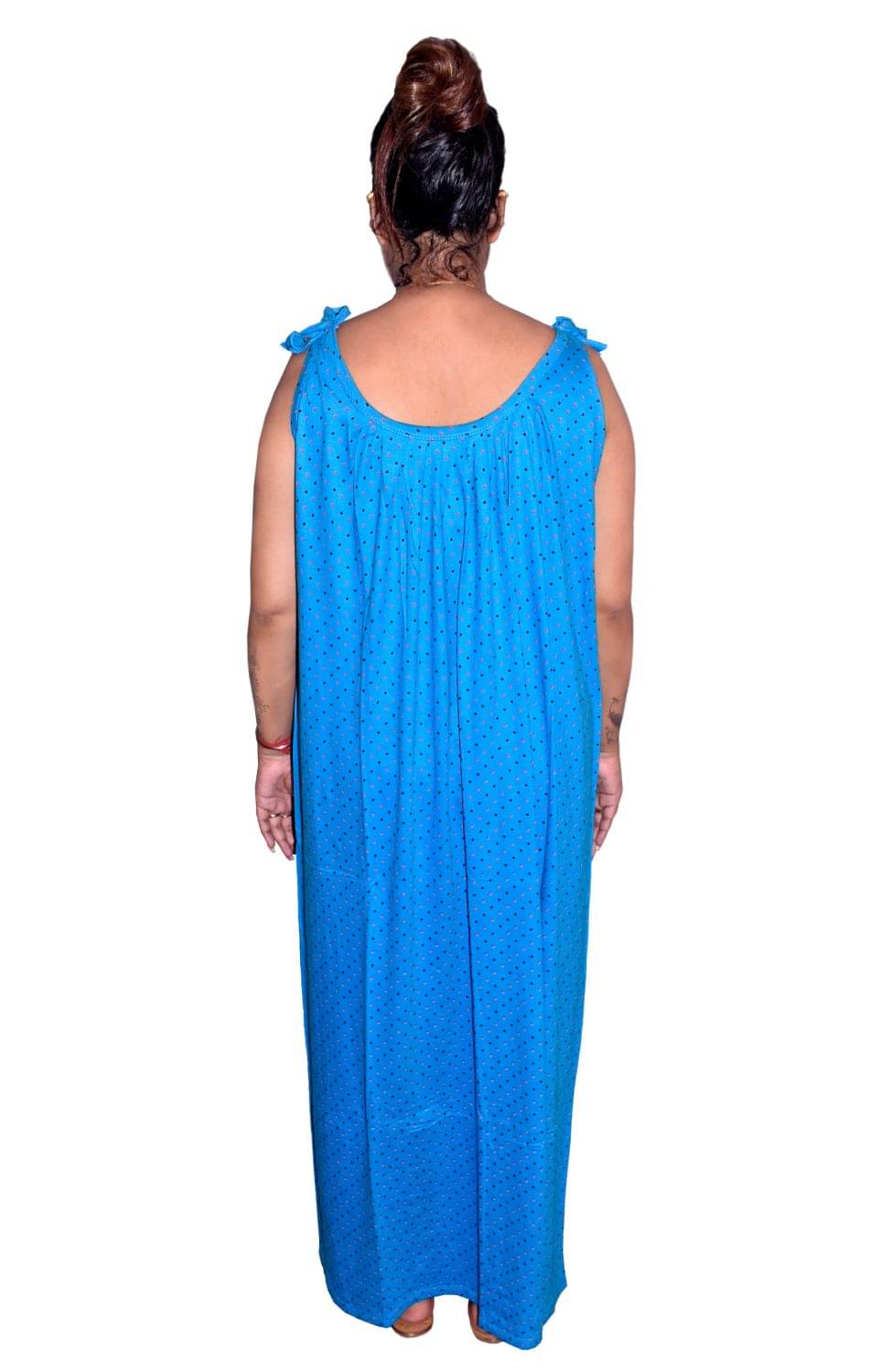 PIYALI'S CREATION WOMEN'S Cotton Nighty & Night Gowns - Blue     			PIYALI'S CREATION WOMEN'S Cotton Nighty & Night Gowns - Blue