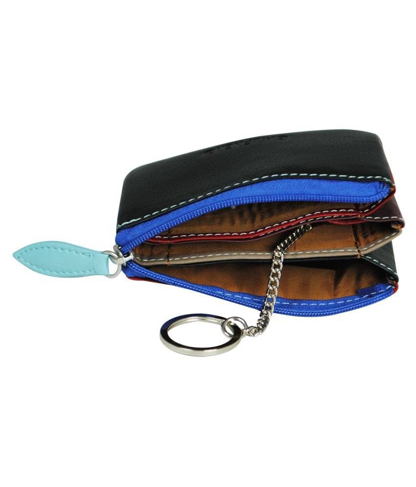     			Calfnero Genuine Leather Key Case Coin Wallet