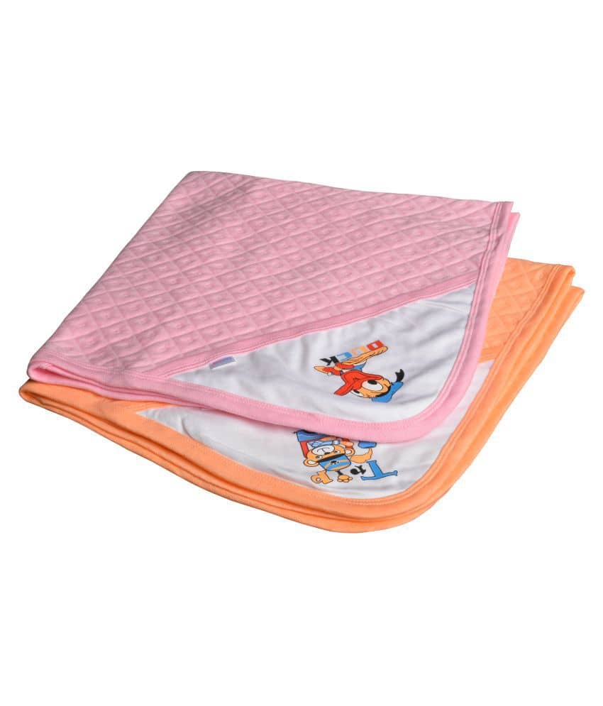 CATCUB Multi-Colour Polyester Towel cum blanket ( 72 cm × 72 cm 2 pcs )