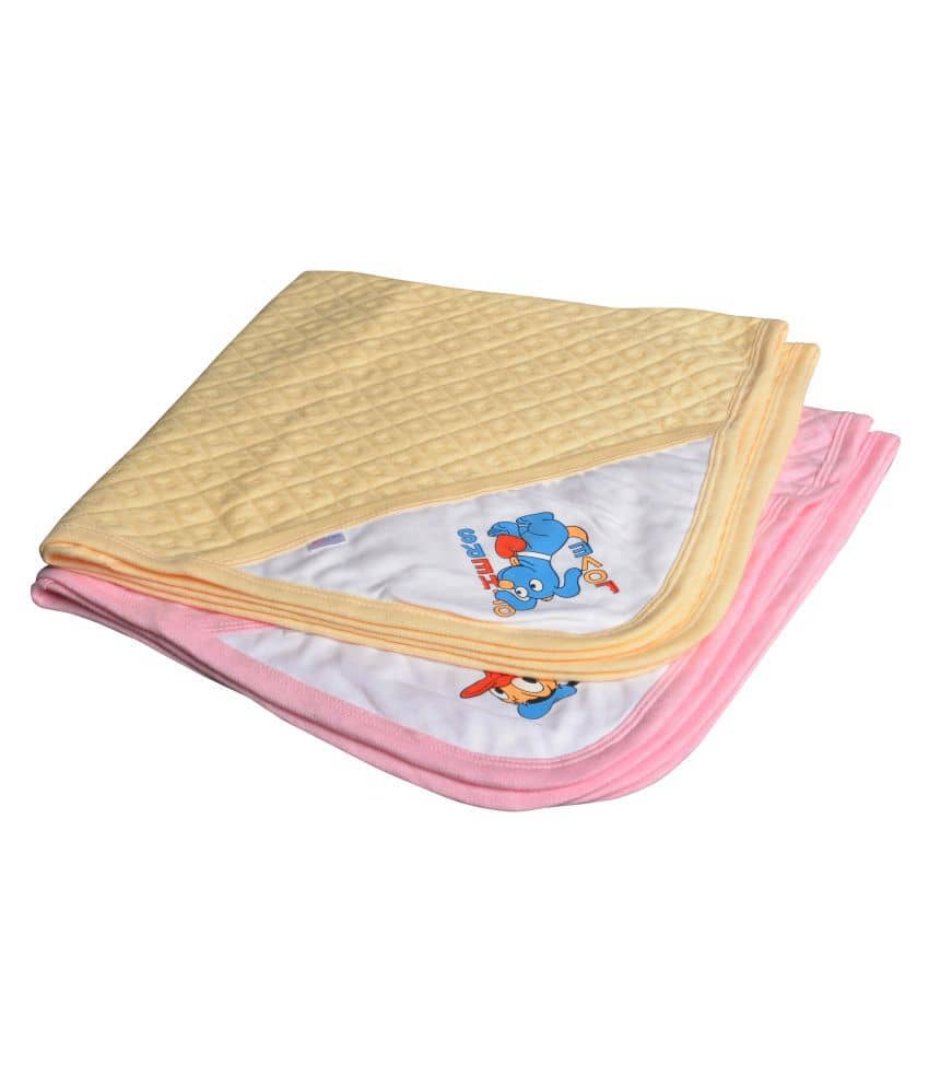 CATCUB Multi-Colour Polyester Towel cum blanket ( 72 cm × 72 cm 2 pcs )