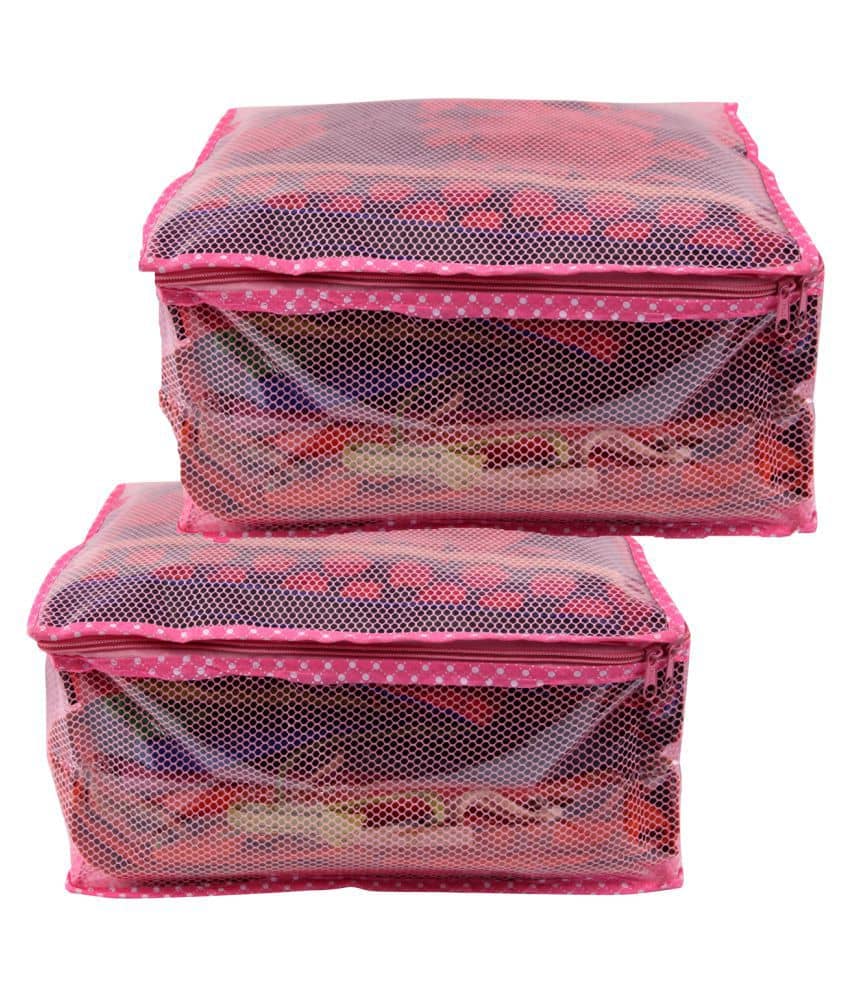 RAJA Pink Saree Covers - 2 Pcs