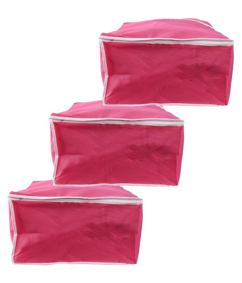 RAJA Pink Saree Covers - 3 Pcs RAJA Pink Saree Covers - 3 Pcs