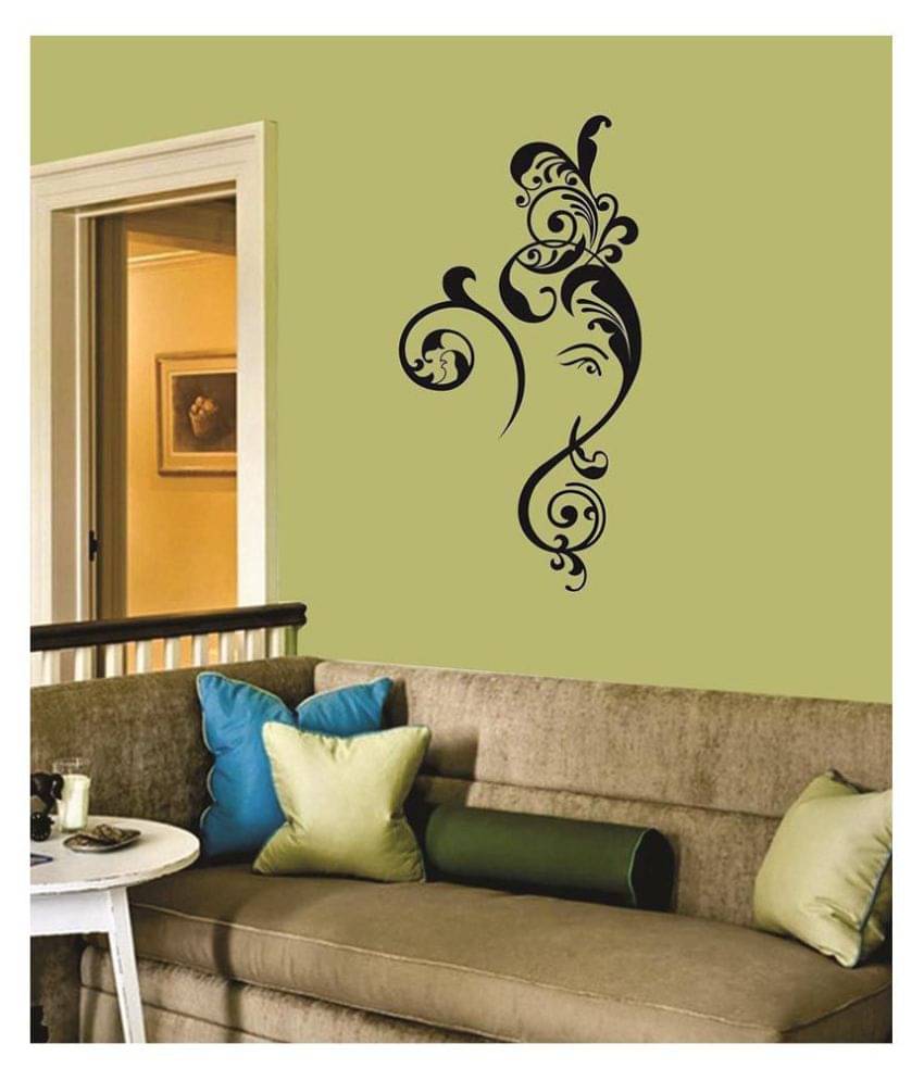 Print Mantras Auspicious and Floral God Ganesha Religious & Inspirational Sticker ( 100 x 40 cms ) Print Mantras Auspicious and Floral God Ganesha Religious & Inspirational Sticker ( 100 x 40 cms )