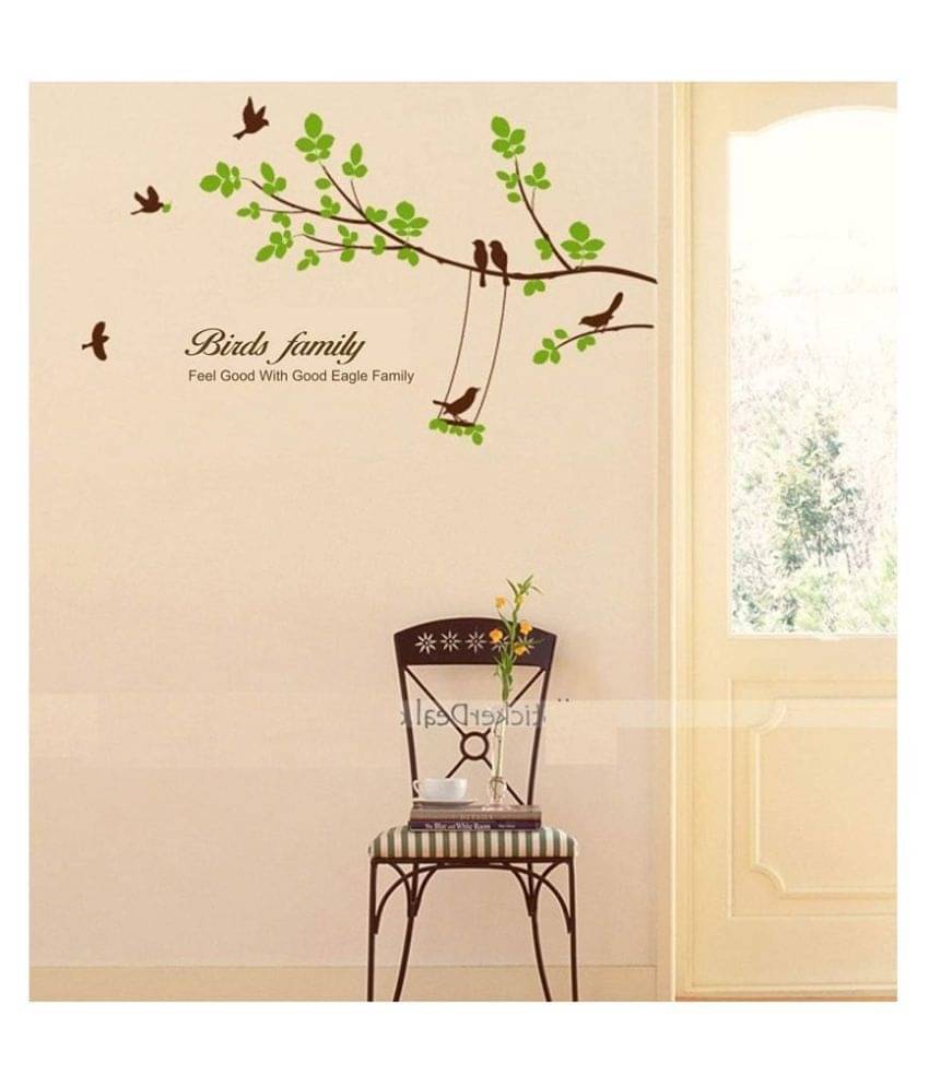 Print Mantras Beautiful Birds Family Nature Sticker ( 80 x 110 cms ) Print Mantras Beautiful Birds Family Nature Sticker ( 80 x 110 cms )