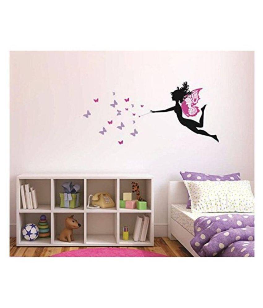 Print Mantras Fairy and Butterflies wallstickers Nature Sticker ( 75 x 100 cms ) Print Mantras Fairy and Butterflies wallstickers Nature Sticker ( 75 x 100 cms )