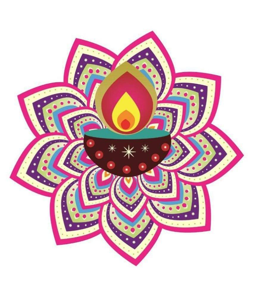 Print Mantras Rangoli Wall Stickers Nature Sticker ( 60 x 60 cms ) Print Mantras Rangoli Wall Stickers Nature Sticker ( 60 x 60 cms )