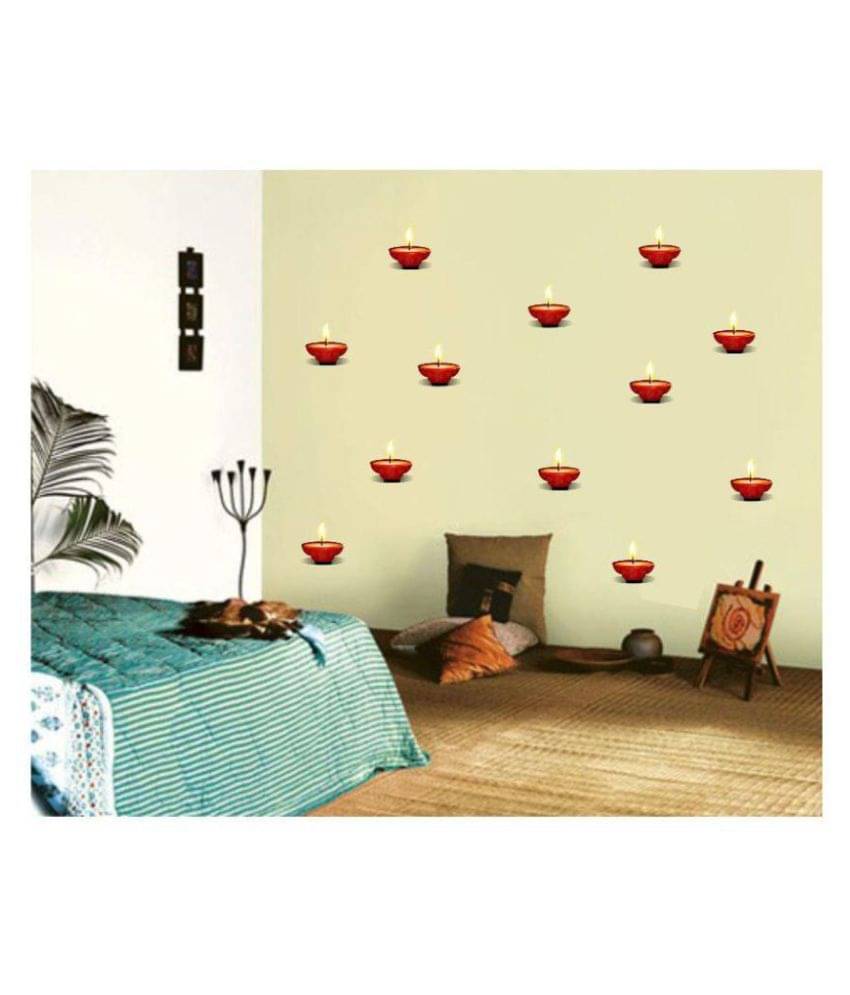 Print Mantras Set of 12 Beautiful Diyas For Diwali Festive Sticker ( 100 x 100 cms ) Print Mantras Set of 12 Beautiful Diyas For Diwali Festive Sticker ( 100 x 100 cms )