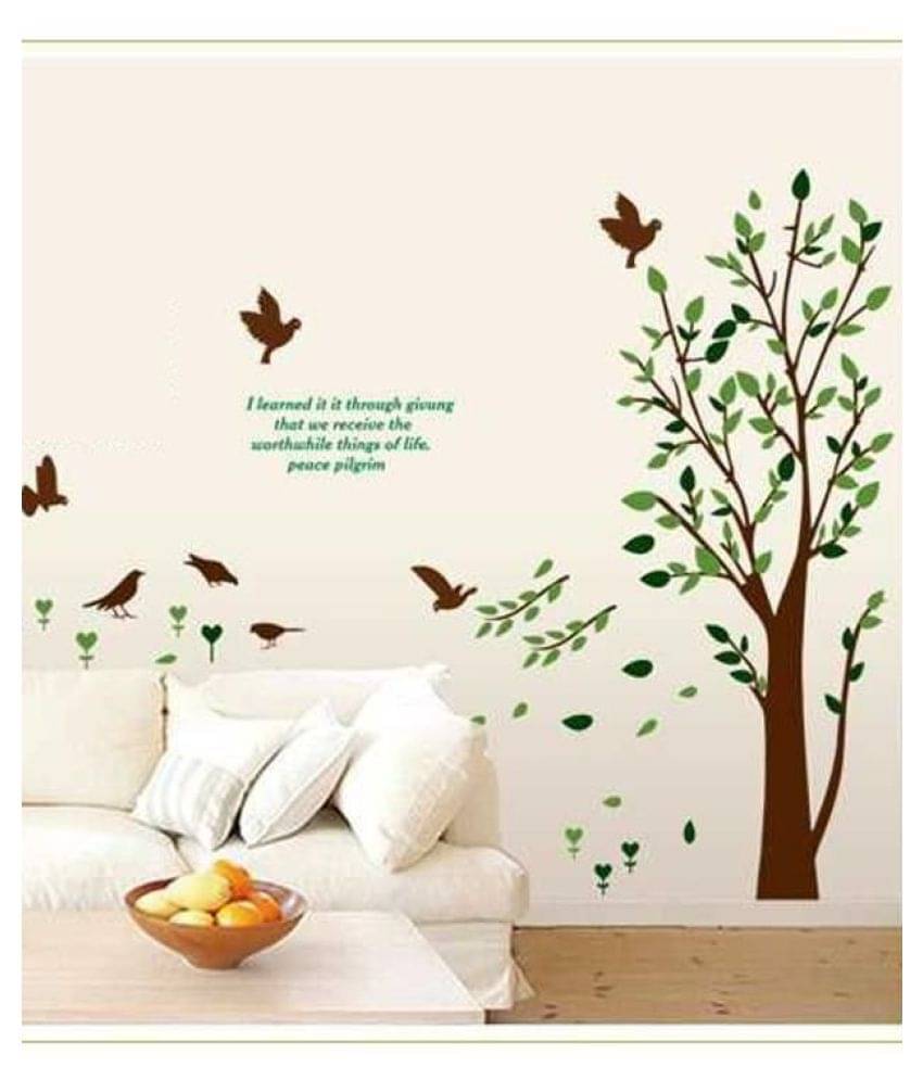     			Print Mantras Tree Wall stickers Nature Sticker ( 90 x 150 cms )