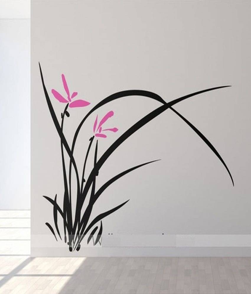     			Print Mantras floral Floral Sticker ( 100 x 100 cms )
