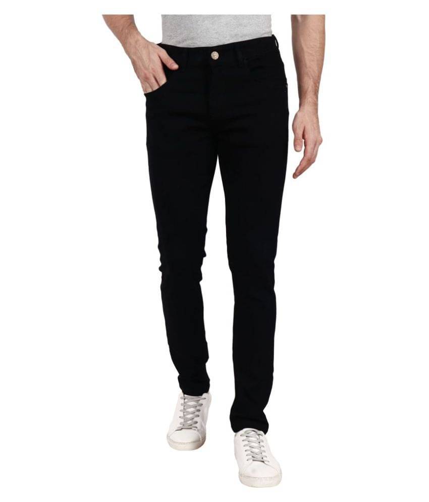     			ZAYSH Black Regular Fit Jeans