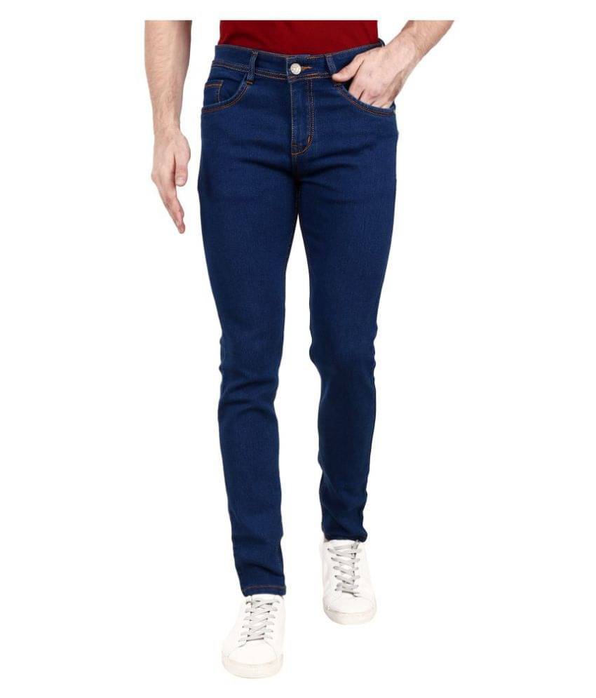     			ZAYSH Dark Blue Regular Fit Jeans