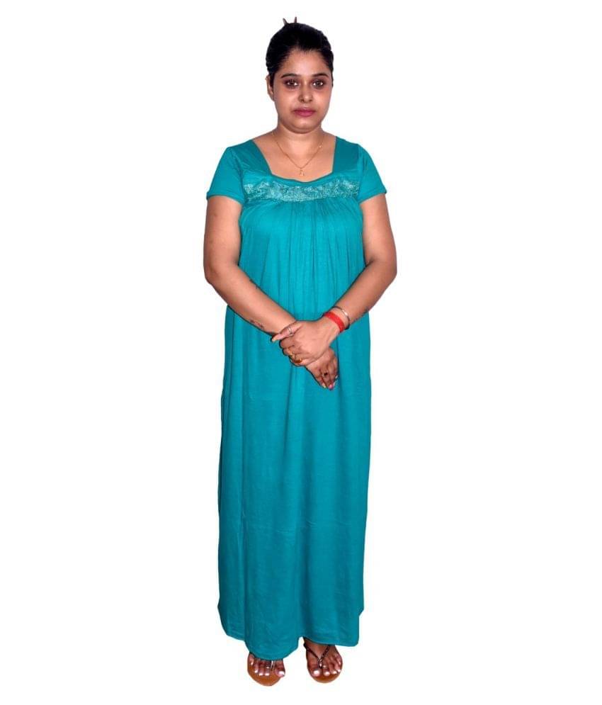     			PIYALI'S CREATION WOMEN'S Cotton Nighty & Night Gowns - Green