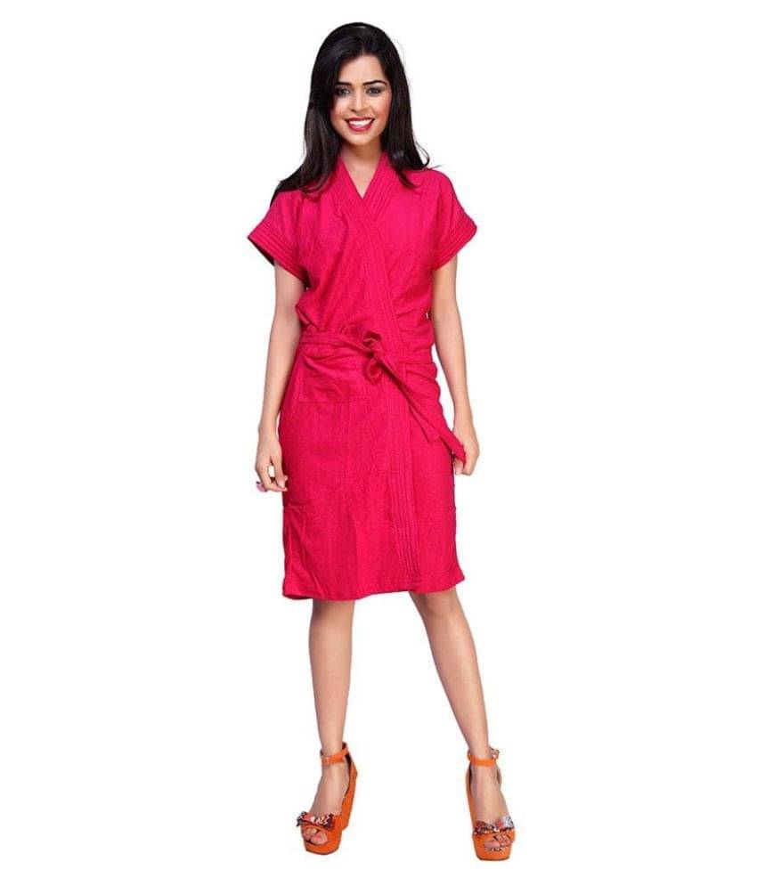     			FeelBlue Set of 11 Free Size Bathrobe Pink