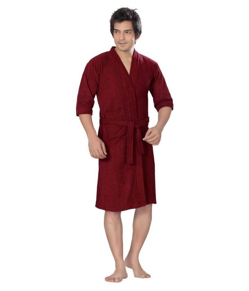     			FeelBlue Single Free Size Bathrobe Red