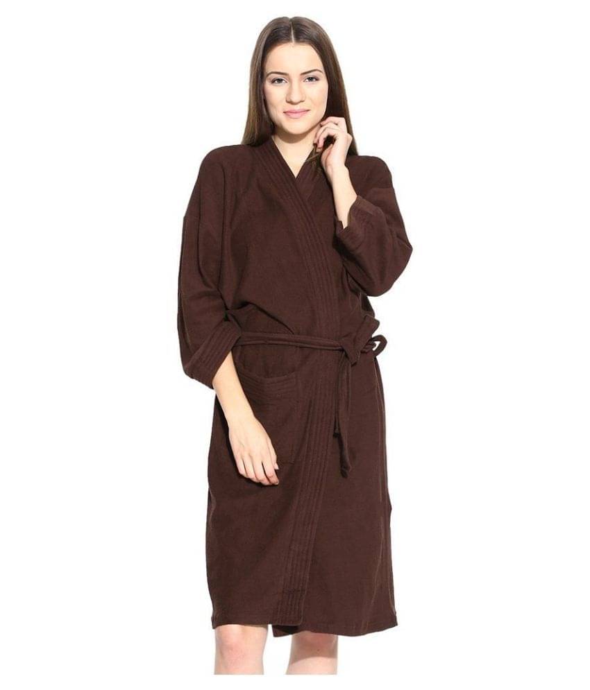     			FeelBlue Single Free Size Bathrobe Brown
