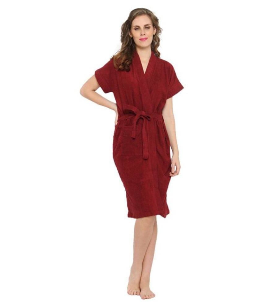     			FeelBlue Single Free Size Bathrobe Red