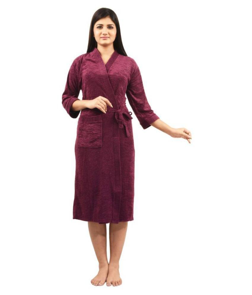     			FeelBlue Single Free Size Bathrobe Purple