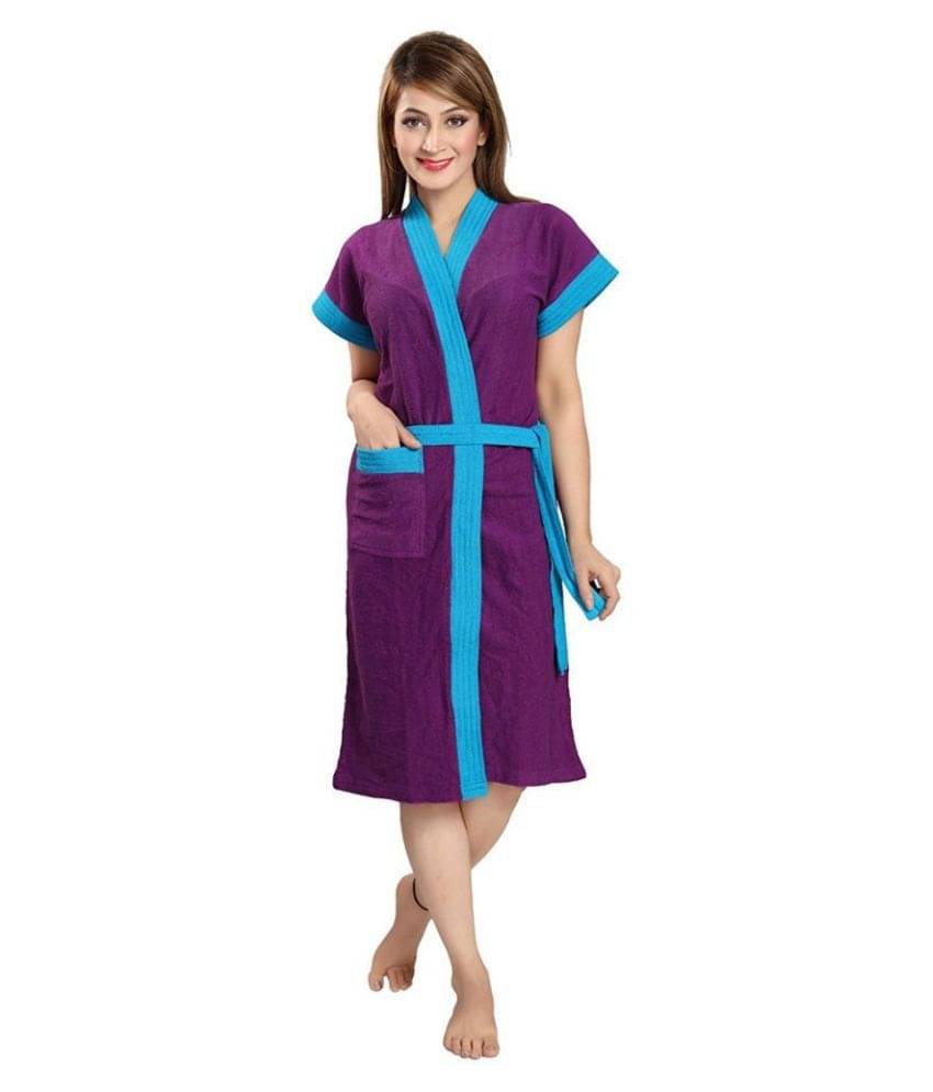     			FeelBlue Single Free Size Bathrobe Purple