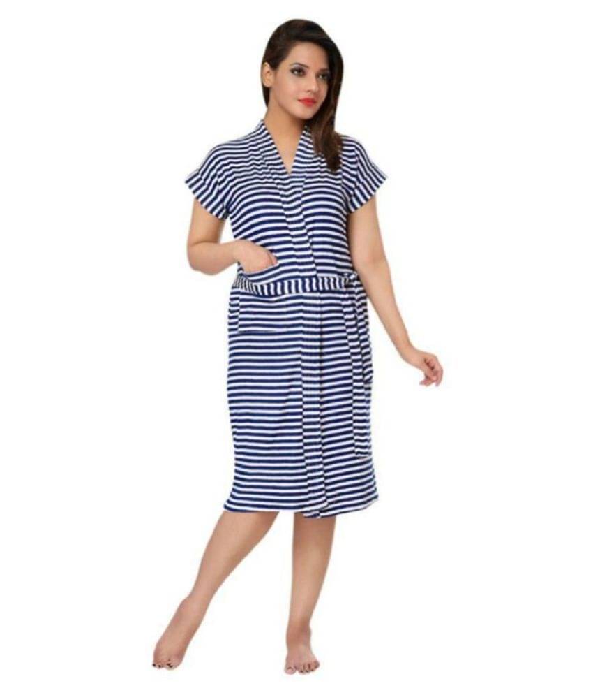     			FeelBlue Single Free Size Bathrobe Multi